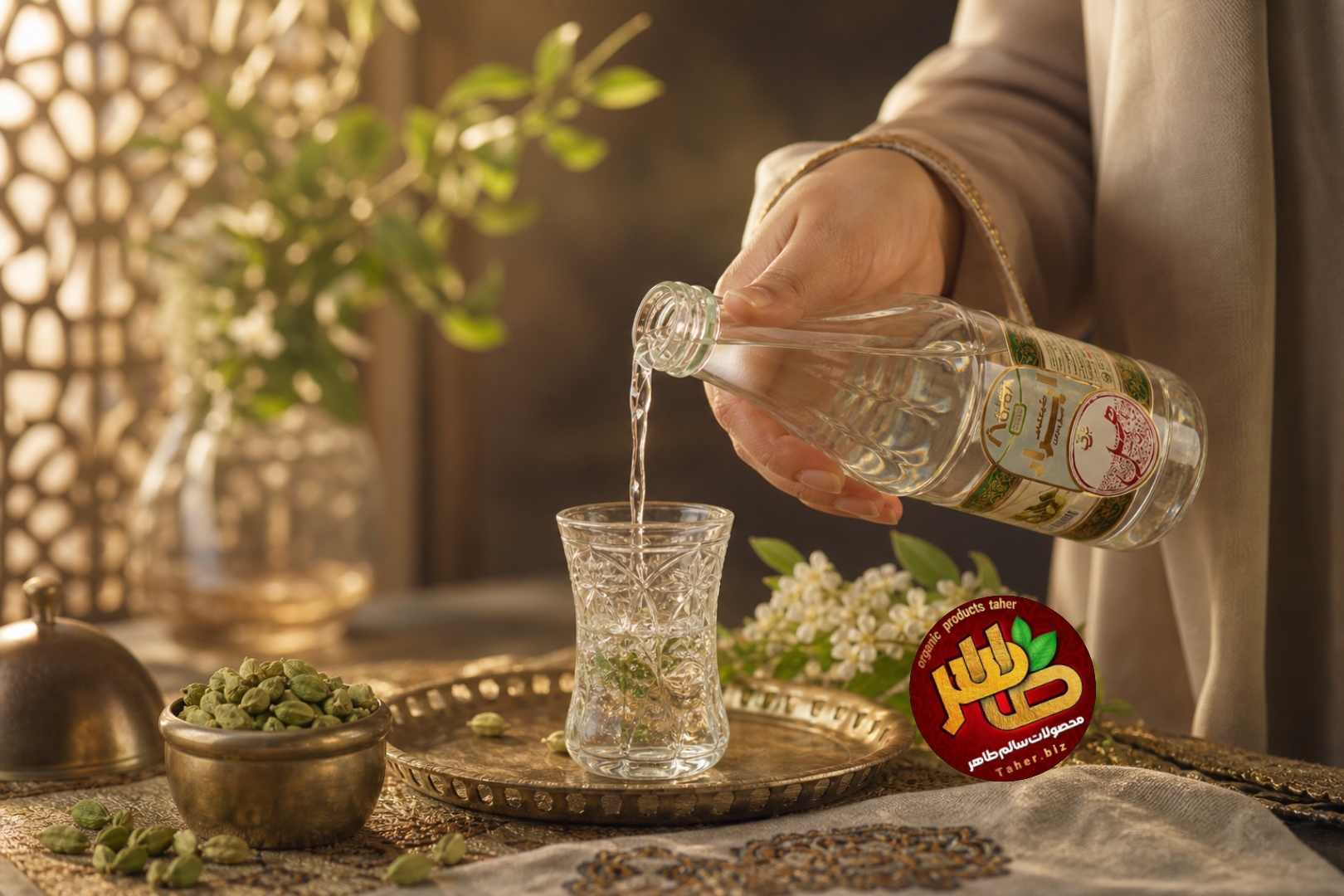 عرق گیاهی هل اصل ابرار با سیب سلامت 